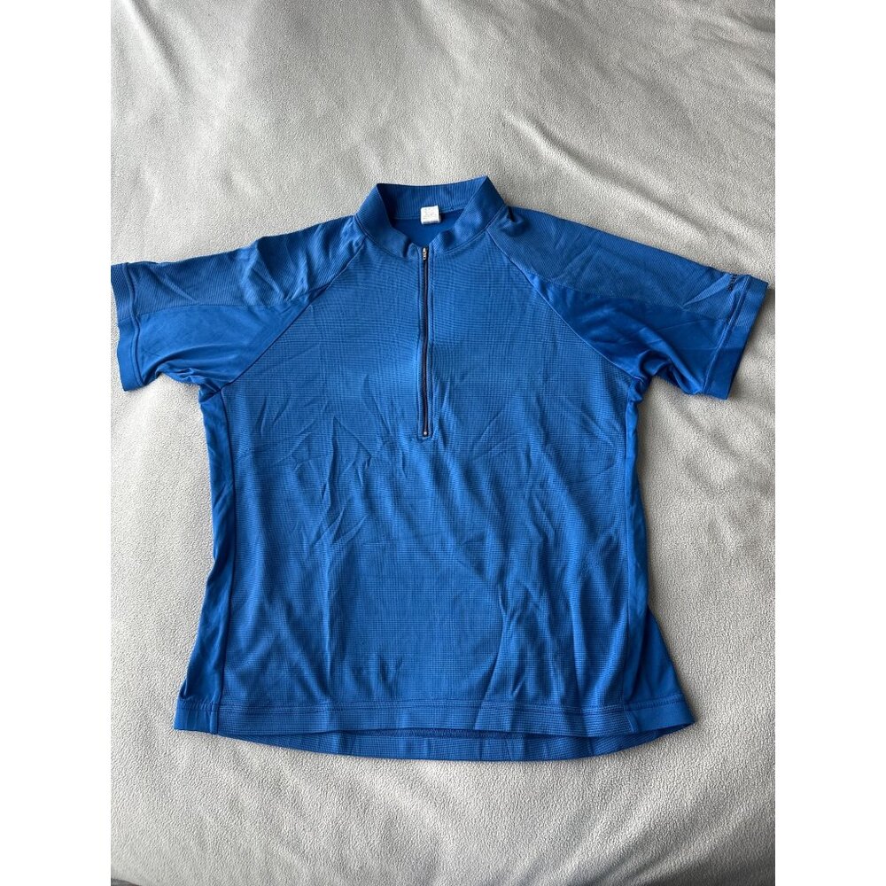 Vintage Patagonia‎ Cycling Shirt Jersey Adult Large Blue 1/2 Zip Polyester